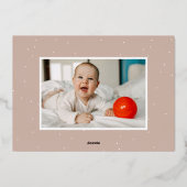 Joyful Roos Gold Trees 2 Foto Folie Feestdagenkaart (Achterkant)