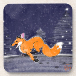 Joyful Running Fox Onderzetter Set