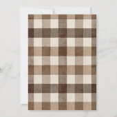 Joyful Rustic Brown Gingham Family Photo Christmas Feestdagenkaart (Achterkant)