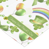 Joyful Saint Patrick's Day Waterverf Pattern Korte Tafelloper (Hoek)
