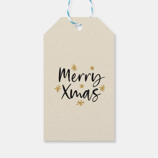 Joyful Santa Kerstkerst Cadeaulabel (Achterkant)