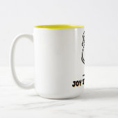 Joyful Santa with Gift Tweekleurige Koffiemok (Links)