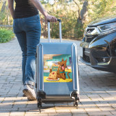 Joyful Scooby-Doo en zijn gigantische Scooby-snack Sticker (Koffer Insitu)