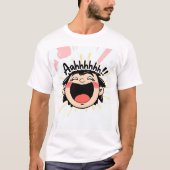 Joyful Scream - Leuke Cartoon Expression T-shirt (Voorkant)
