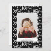 joyful script één foto - familie elegant kleurrijk (Voorkant)