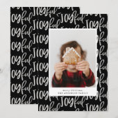 joyful script één foto - familie elegant kleurrijk (Voorkant / Achterkant)