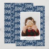 joyful script één foto - familie elegant kleurrijk (Voorkant / Achterkant)