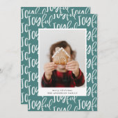 joyful script één foto - familie elegant kleurrijk (Voorkant / Achterkant)