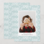 joyful script één foto - familie elegant kleurrijk (Voorkant / Achterkant)