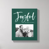 Joyful Script | Groen Canvas Afdruk (Voorkant)