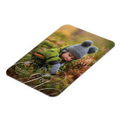 Joyful Script Happy Photo Holiday Magnet Magneet (Linkerzijde)