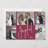 JOYFUL Script-Kaart voor kerstfeestdagen met foto' Feestdagenkaart (Voorkant)