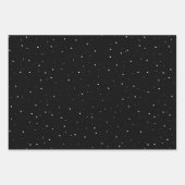 Joyful Script Snowflake Black and White Holiday Inpakpapier Vel (Voorkant 3)