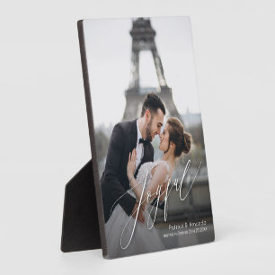 Joyful Script Tabletop Easel Foto Fotoplaat