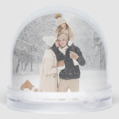 Joyful Script with Snowy Brushstroke Snow Globe Sneeuwbol (Achterkant)