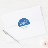 Joyful scriptteksttypografie kerstvakantie ronde sticker (Envelop)