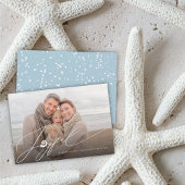 Joyful Seashell Beach Stylish Script Modern Photo Feestdagenkaart