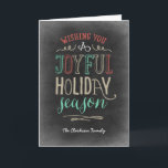 Joyful Season Holiday Greep Card Feestdagen Kaart<br><div class="desc">Viel het seizoen met deze moderne en stijlvolle vakantiekaart van Berry Berry Sweet.</div>