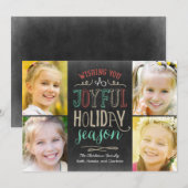 Joyful Season Holiday Photo Card Feestdagenkaart (Voorkant / Achterkant)