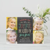 Joyful Season Holiday Photo Card Feestdagenkaart (Staand voorkant)