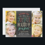 Joyful Season Holiday Photo Card Feestdagenkaart<br><div class="desc">Het seizoen vieren met deze moderne en stijlvolle vakantiekaart van Berry Berry Sweet. Bezoek WWW.BERRYBERRYSWEET.COM voor meer van onze stijlvolle vakantie-collecties.</div>