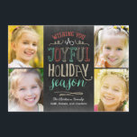 Joyful Season Holiday Photo Card Feestdagenkaart<br><div class="desc">Het seizoen vieren met deze moderne en stijlvolle vakantiekaart van Berry Berry Sweet. Bezoek WWW.BERRYBERRYSWEET.COM voor meer van onze stijlvolle vakantie-collecties.</div>