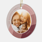 Joyful Shades | Aangepaste naam en jaarlijkse foto Keramisch Ornament (Links)