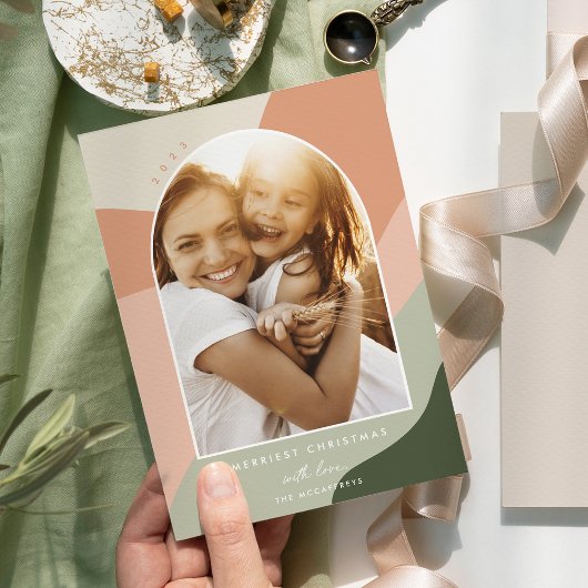 Joyful Shades | Foto verticale boog Feestdagenkaart