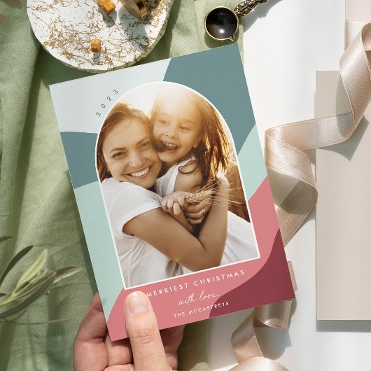 Joyful Shades | Foto verticale boog Feestdagenkaart