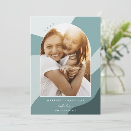 Joyful Shades | Foto verticale boog Feestdagenkaart (Staand voorkant)