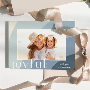 Joyful Shades Moderne horizontale foto Feestdagenkaart