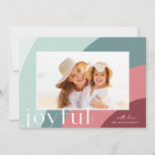 Joyful Shades | Moderne horizontale foto Feestdagenkaart (Voorkant)