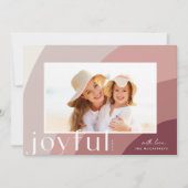 Joyful Shades | Moderne horizontale foto Feestdagenkaart (Voorkant)