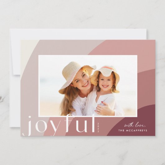 Joyful Shades | Moderne horizontale foto Feestdagenkaart (Voorkant)