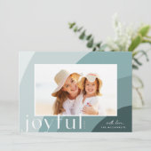 Joyful Shades | Moderne horizontale foto Feestdagenkaart (Staand voorkant)