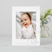 Joyful Silver Trees 2 Foto Folie Feestdagenkaart (Staand Voorkant)