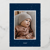 Joyful Silver Trees 2 Foto Folie Feestdagenkaart (Achterkant)