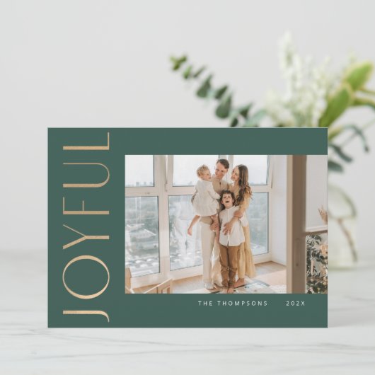 Joyful Simity Sjabloon Kerstmis Kaart (Staand voorkant)