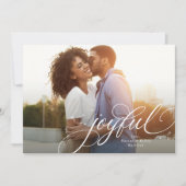 Joyful Simple One-foto Red Kerstmis Feestdagenkaart (Voorkant)