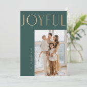 Joyful + Simple Sjabloon-kerstkaart Feestdagenkaart (Staand voorkant)