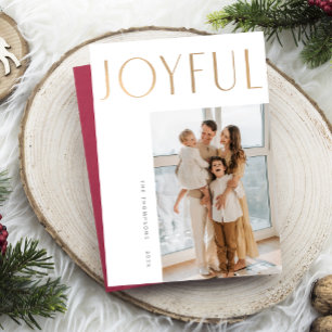Joyful + Simple Sjabloon-kerstkaart Feestdagenkaart