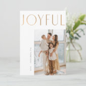 Joyful + Simple Sjabloon-kerstkaart Feestdagenkaart (Staand voorkant)