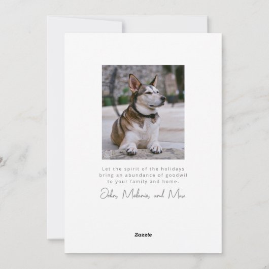 Joyful + Simple Sjabloon-kerstkaart Feestdagenkaart (Achterkant)