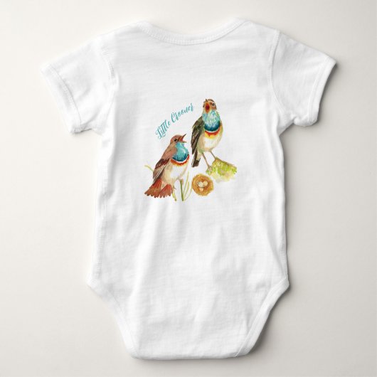Joyful Singing Birds Baby Bodysuit (Achterkant)