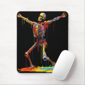 Joyful Skeleton: Dans van kleuren Muismat (Met muis)