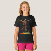 Joyful Skeleton: Dans van kleuren T-shirt (Voorkant volledig)