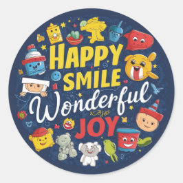 Joyful Smiles Classic Ronde Stickers