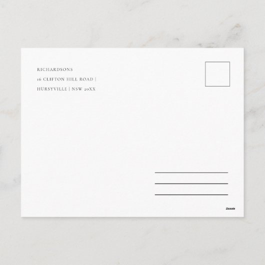 Joyful Snow Waterverf Pine-kerstboomgeschenken Feestdagenkaart (Achterkant)