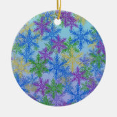 Joyful Snowfall — Colorful Holiday Ornament (Voorkant)