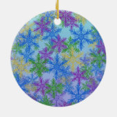 Joyful Snowfall — Colorful Holiday Ornament (Achterkant)